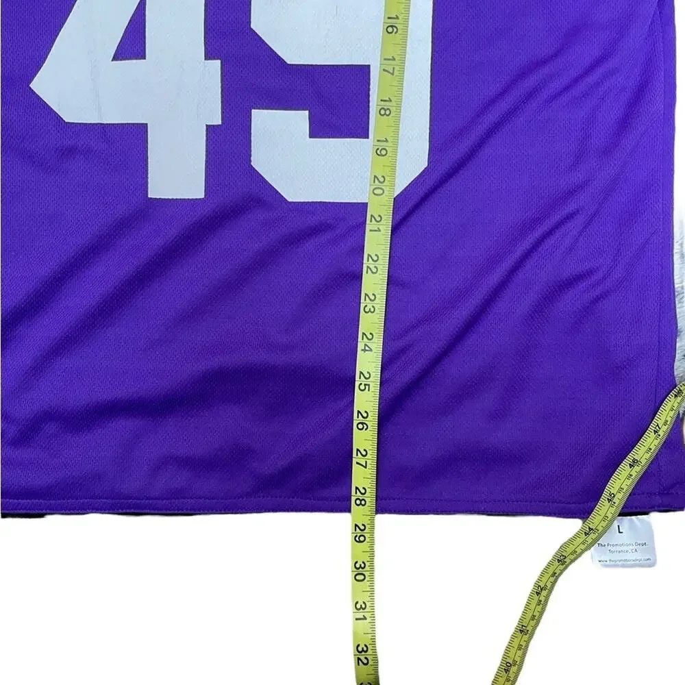 GCU Basketball Team Jersey Men L Reversible Havoc #49 Sleeveless Black Purple